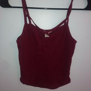 Maroon Crop Top